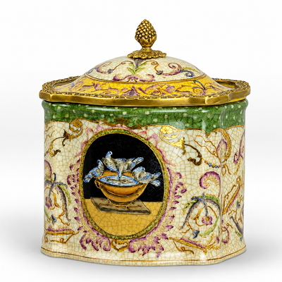 Bronze Mounted Porcelain Box and Cover | Handcrafted Bronze Decor