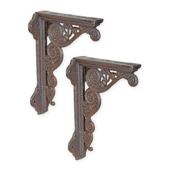 Pair of Decorative Cast Iron Wall Brackets | Door Knockers & Hardware