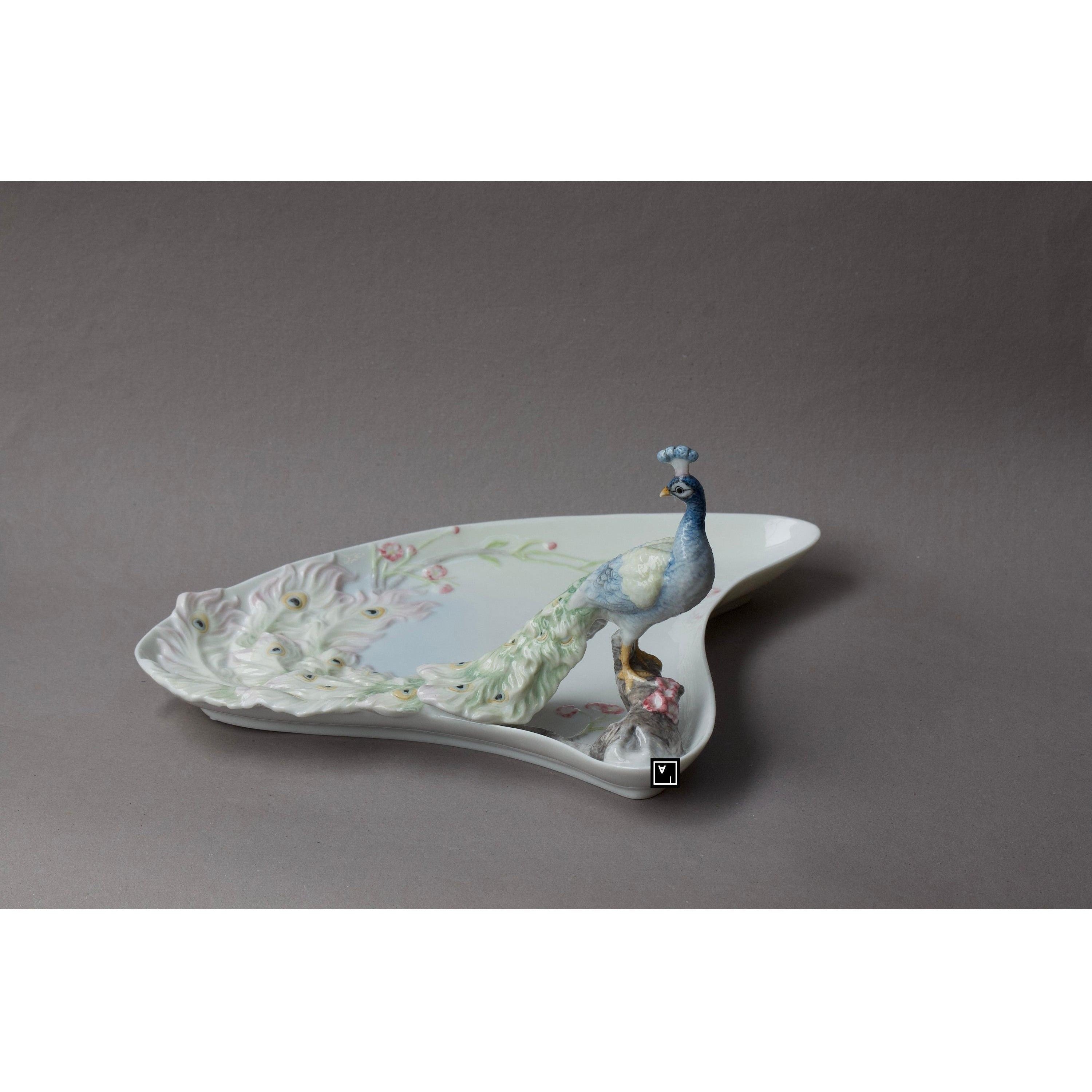 Peacock Serving Tray | Vases & Bowls | Home Decor | Handcrafted