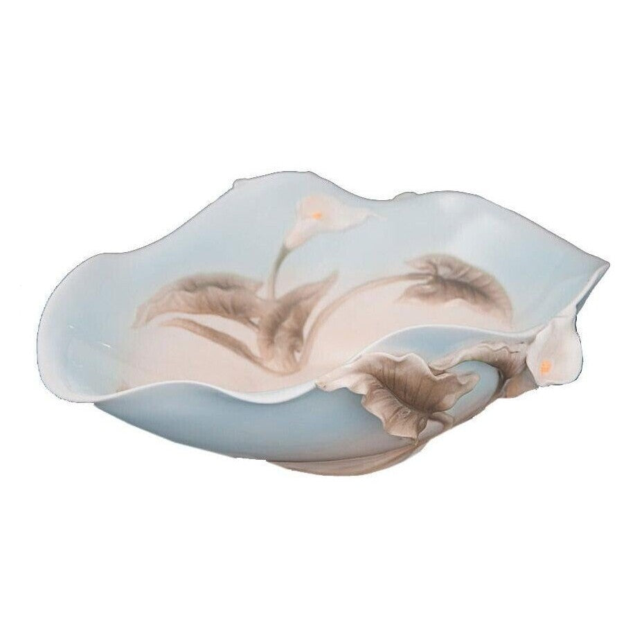 Porcelain Bowl with Lilly Flower decor | Vases & Bowls | Home Decor