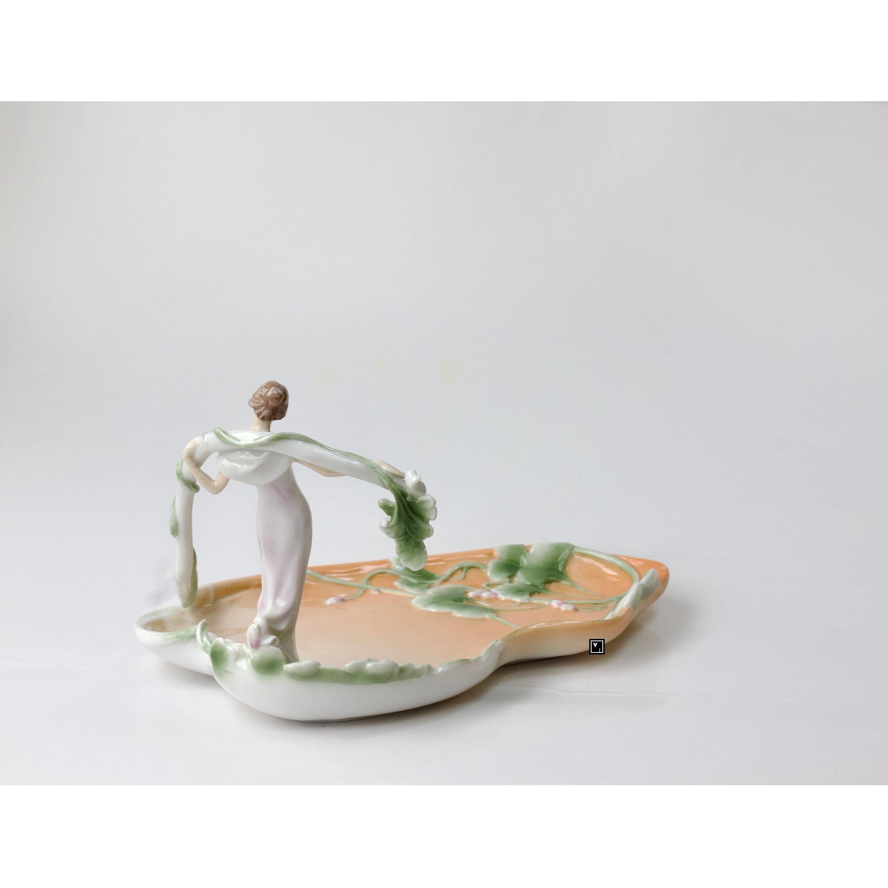 Porcelain Bowl with standing Woman | Vases & Bowls | Home Decor