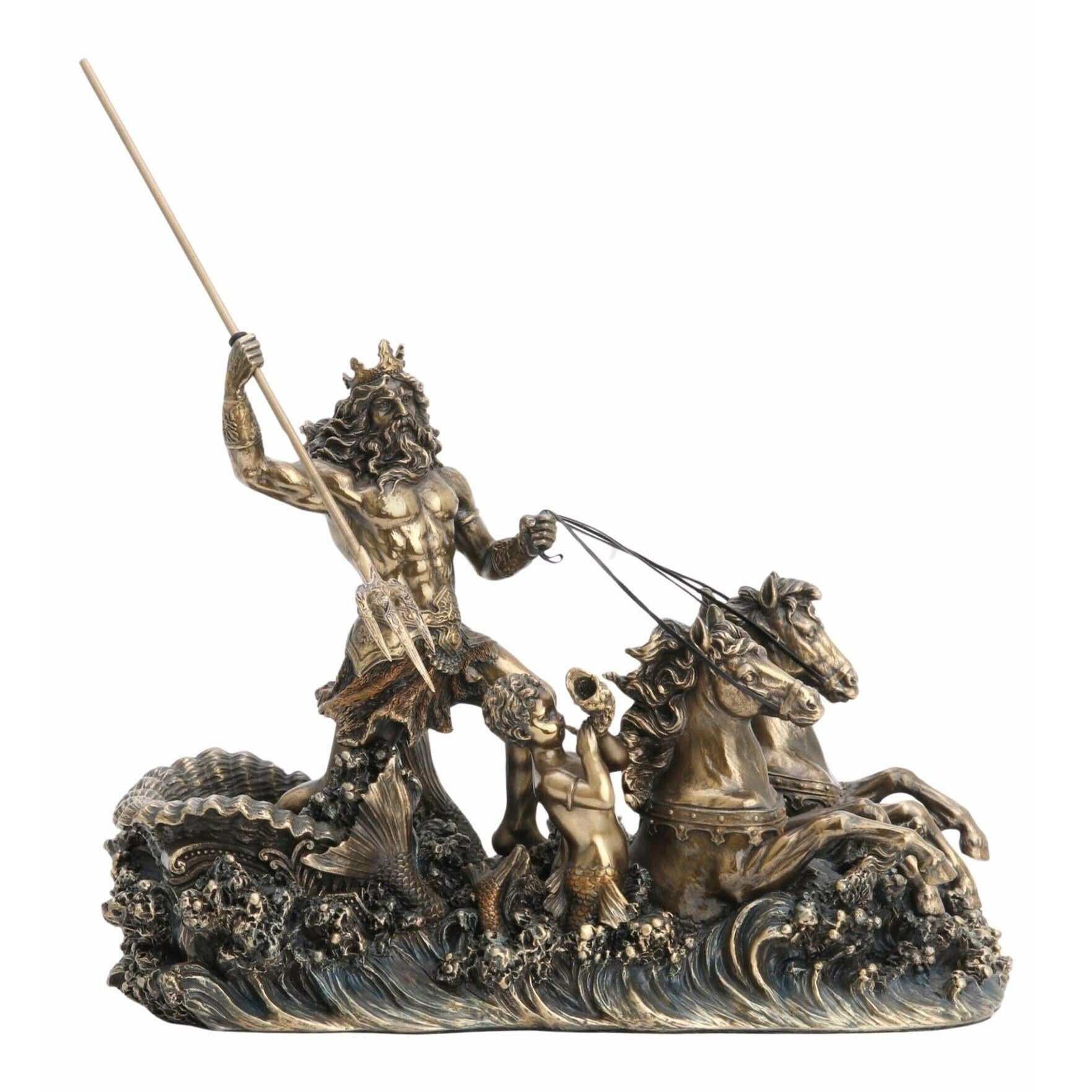 Poseidon Ride Hippocamps | Mythology & Deity Sculptures