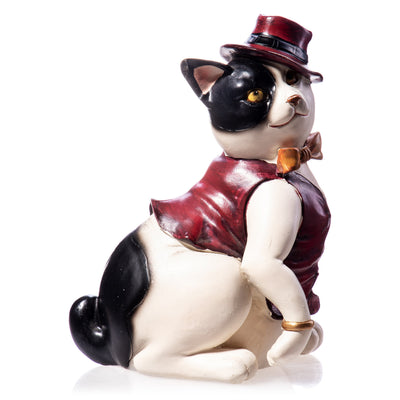 Cat in Costume Hand-painted Polyresin Figure