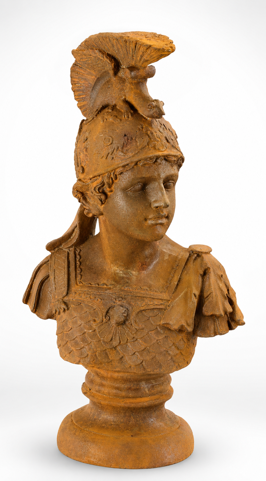 Cast Iron Roman Warrior Mithology Sculpture Figurine, Figurines & Stat