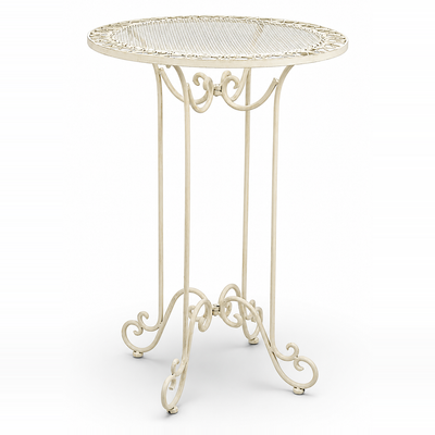 White Iron Bar Table | Handcrafted Iron Decor | Unique Home Accent