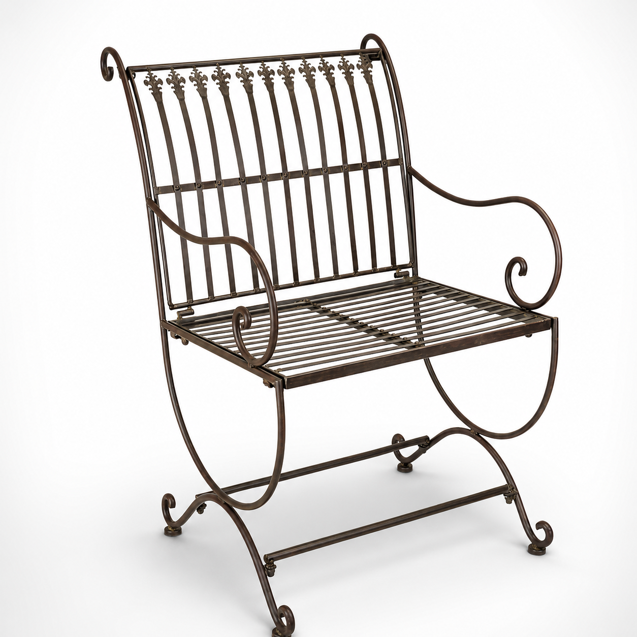 Brown Iron Arm Chair