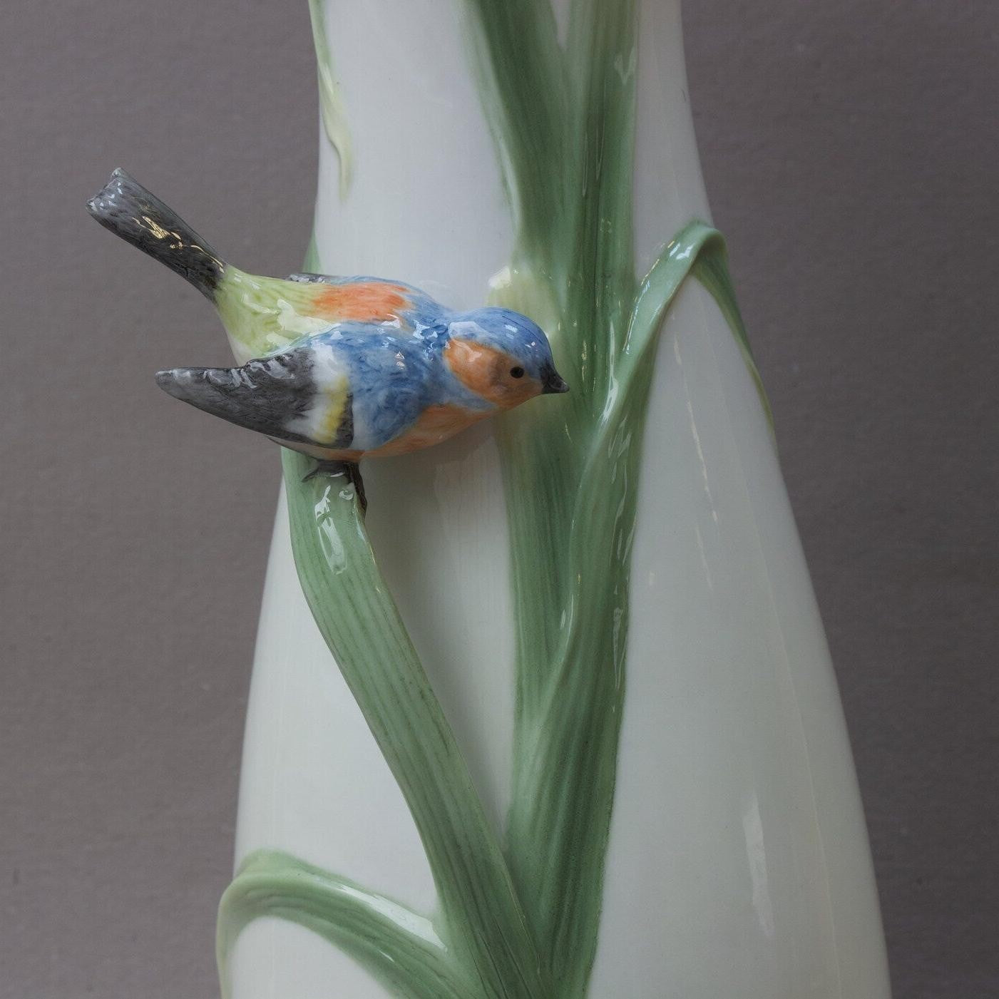 Reed and Perched Blue Titmouse | Curios & Collectibles | Home Decor
