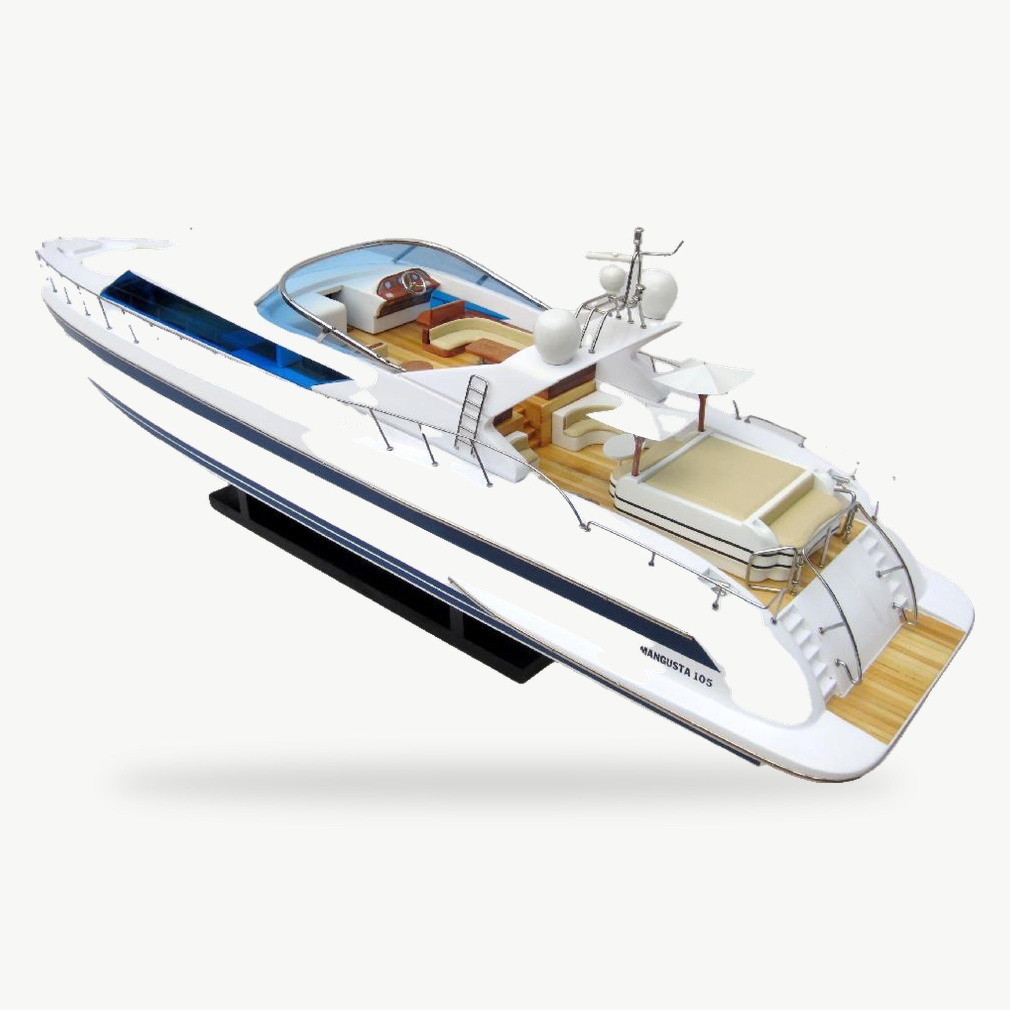 Mangusta 105 Wooden Model Yacht – 88 cm