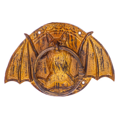 Winged Bat Door Knocker | Handcrafted Cast Iron Decor | Gift Idea