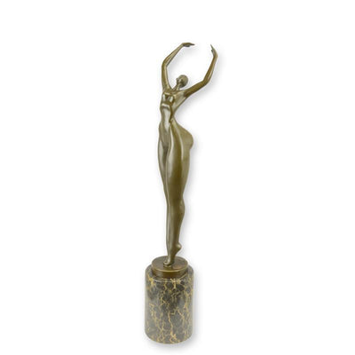 Female Nude Modernist Bronze Sculpture