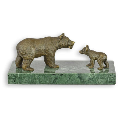 Bear with Cub Bronze Sculpture