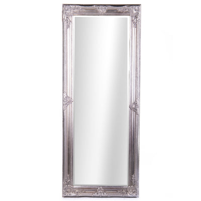 Tall Baroque Silver Mirror Frame | Handcrafted Silver Decor