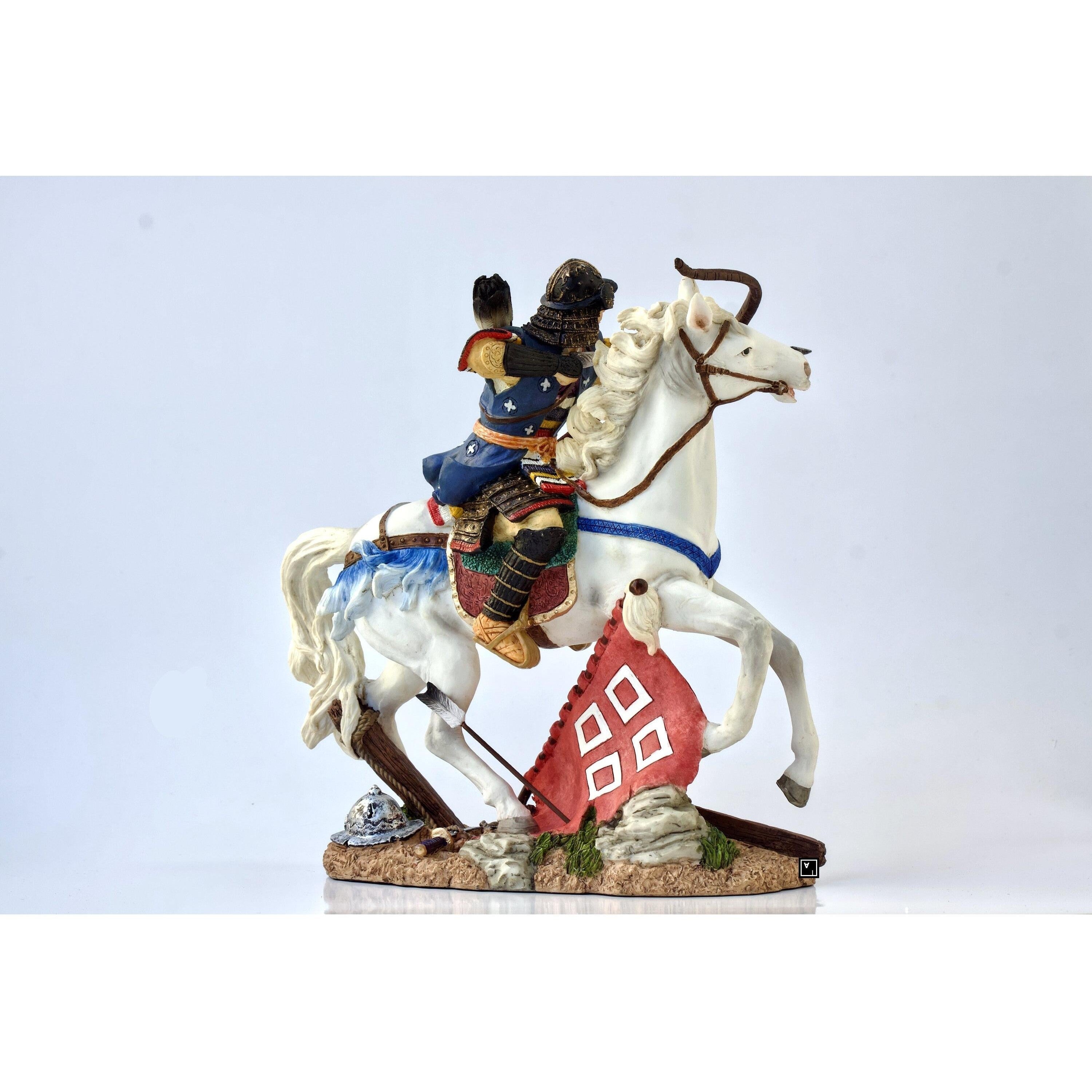 Samurai riding horse with Bow | Animal Sculptures | Home Decor