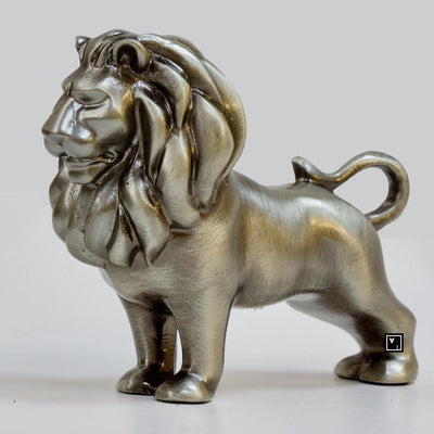 Solid Pewter Lion | Animal Sculptures | Home Decor | Handcrafted