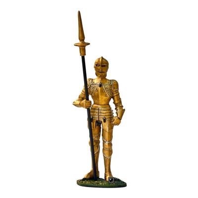 Solid Pewter Medieval Statue. Pewter Military Solider Figurine