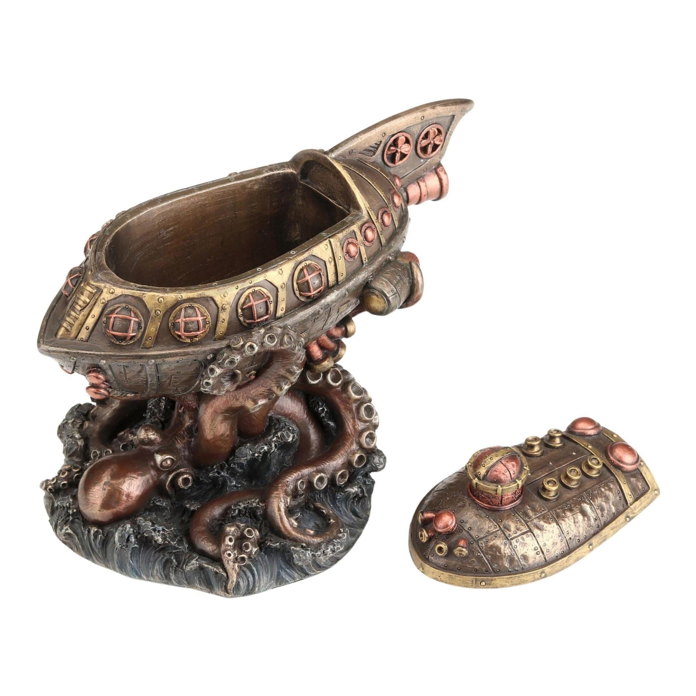 Submarine vs Octopus Trinket Box | Desk & Curio Accessories