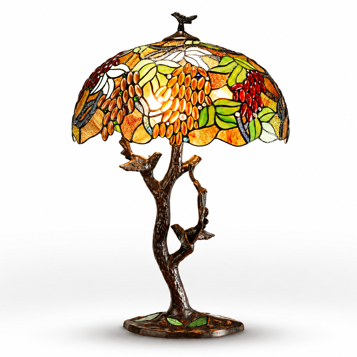 Tiffany Style Table Lamp – Grape Tree