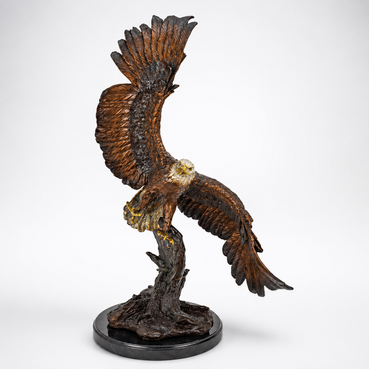 Bald Eagle Sculpture | Handcrafted Bronze Decor | Unique Home Accent