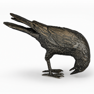 Crow | Handcrafted Bronze Decor | Unique Home Accent | Gift Idea