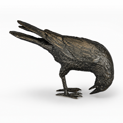 Crow | Handcrafted Bronze Decor | Unique Home Accent | Gift Idea