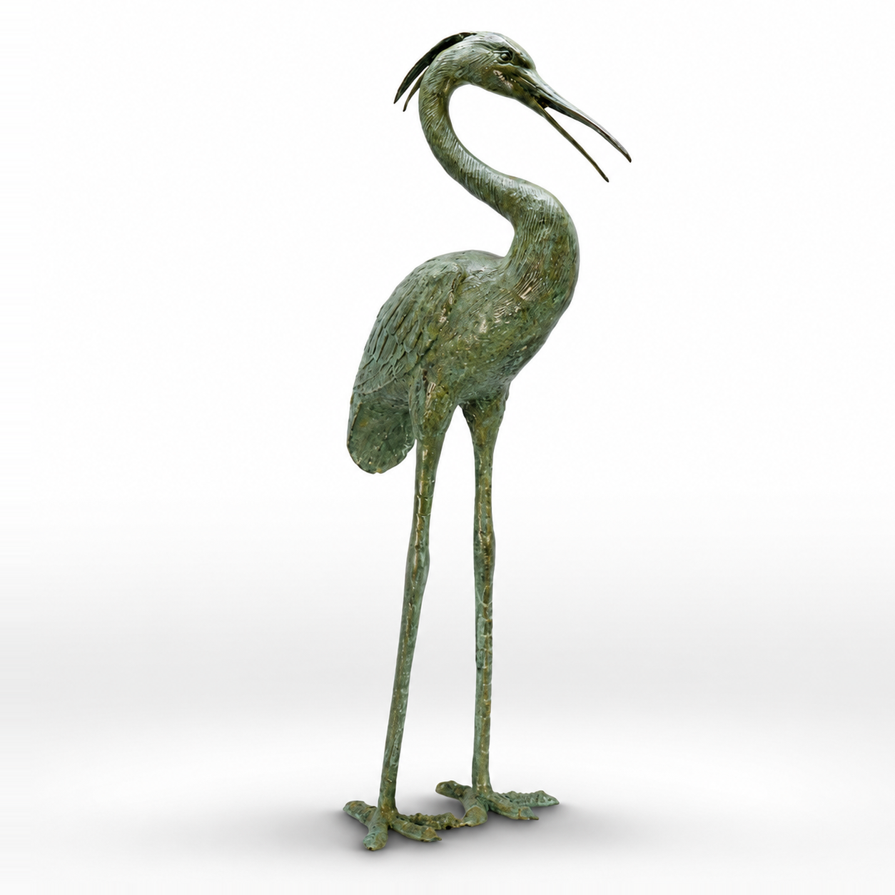 Elegant Heron Statue | Handcrafted Bronze Decor | Unique Home Accent