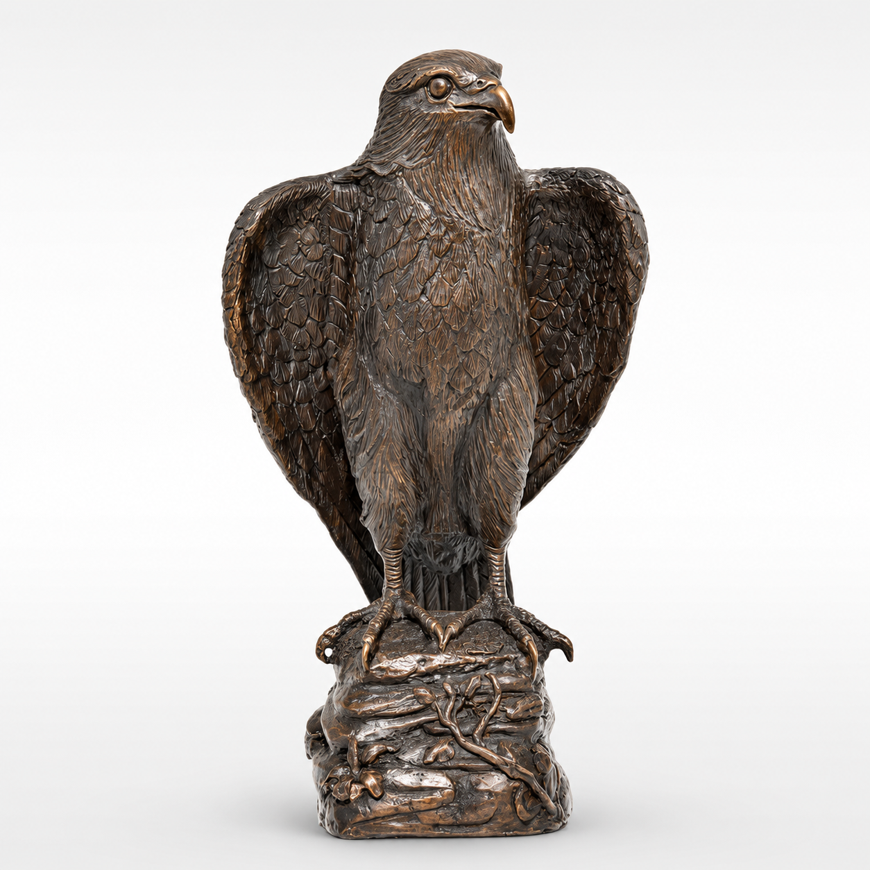 Standing Eagle Statue | Handcrafted Bronze Decor