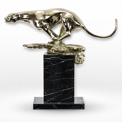 Running Jaguar | Handcrafted Bronze Decor | Unique Home Accent