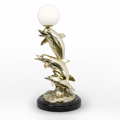 Dolphin Fountain Sculpture | Handcrafted Bronze Decor