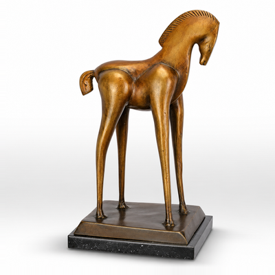 Modernist Bronze Sculpture of a Horse | Handcrafted Bronze Decor