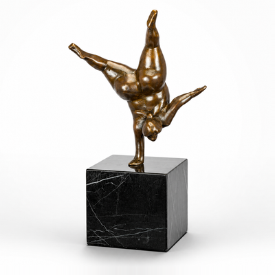 Modernist Bronze Sculpture of a Balancing Lady | Handcrafted Bronze
