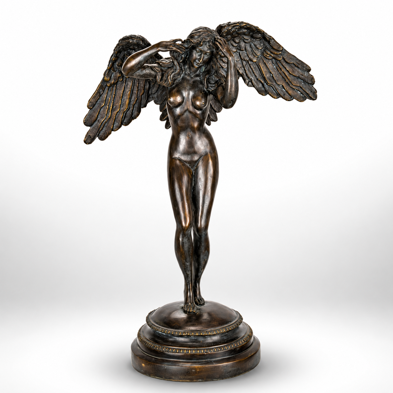 Bronze Sculpture Called Descending Night | Figurines & Statues
