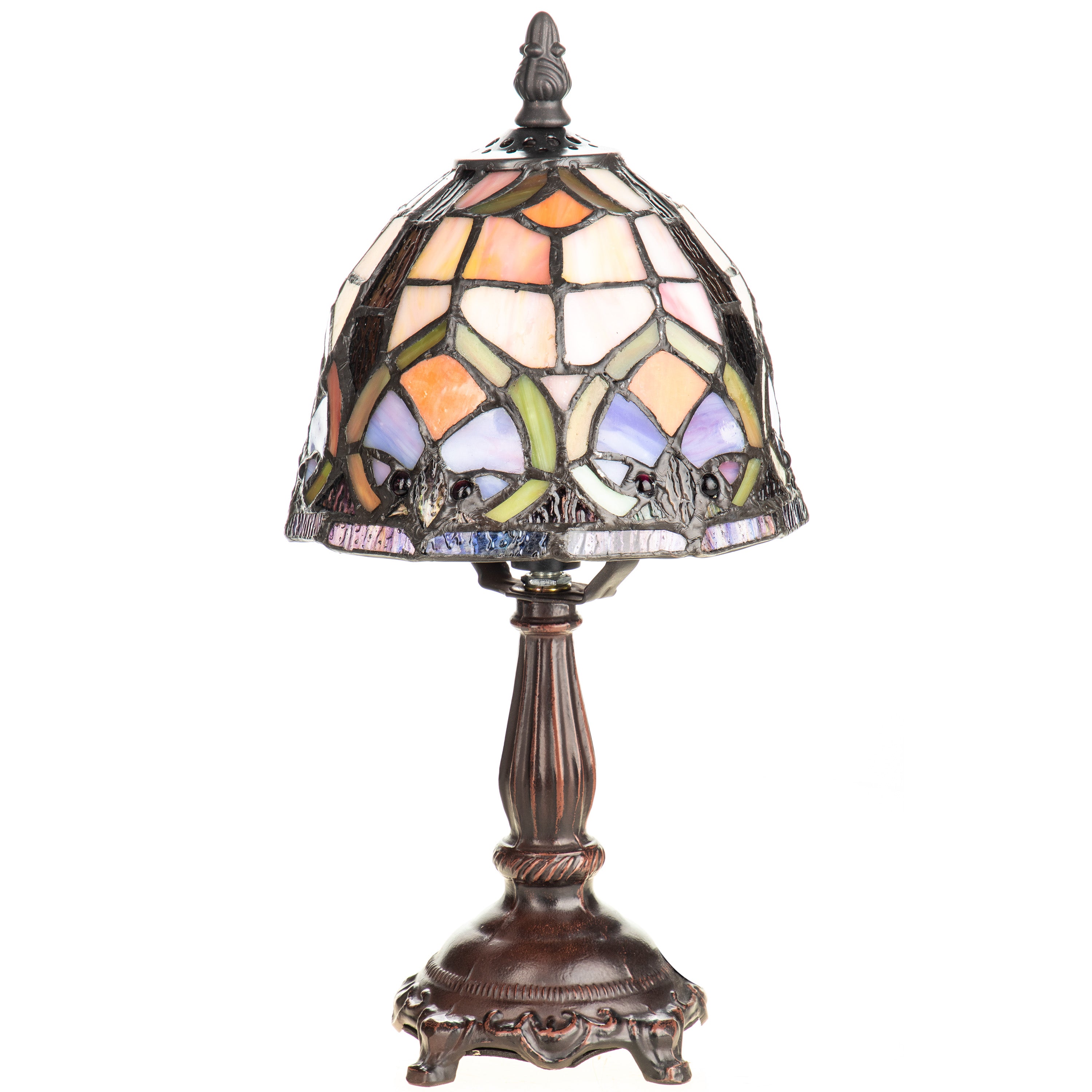 Tiffany Style Table Lamp – Small Leaded Glass – view 1