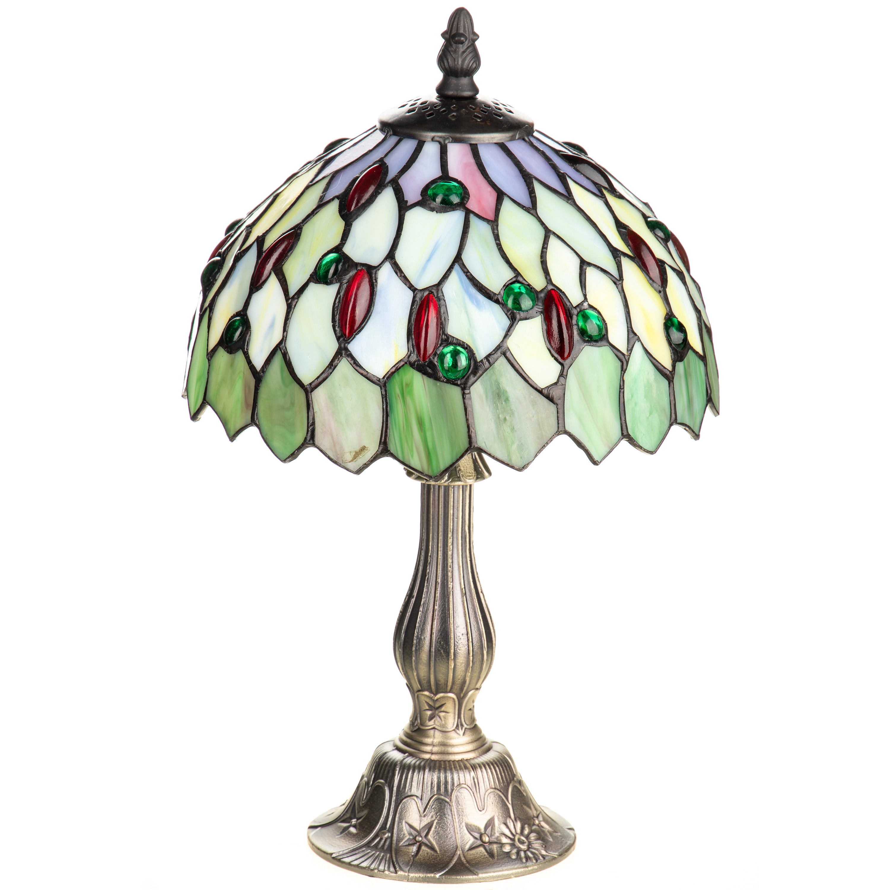 Tiffany Style Table Lamp – Colourful Stained Glass – view 1