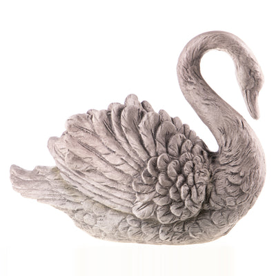 Polyresin figure flower pot swan | Handcrafted Resin Decor