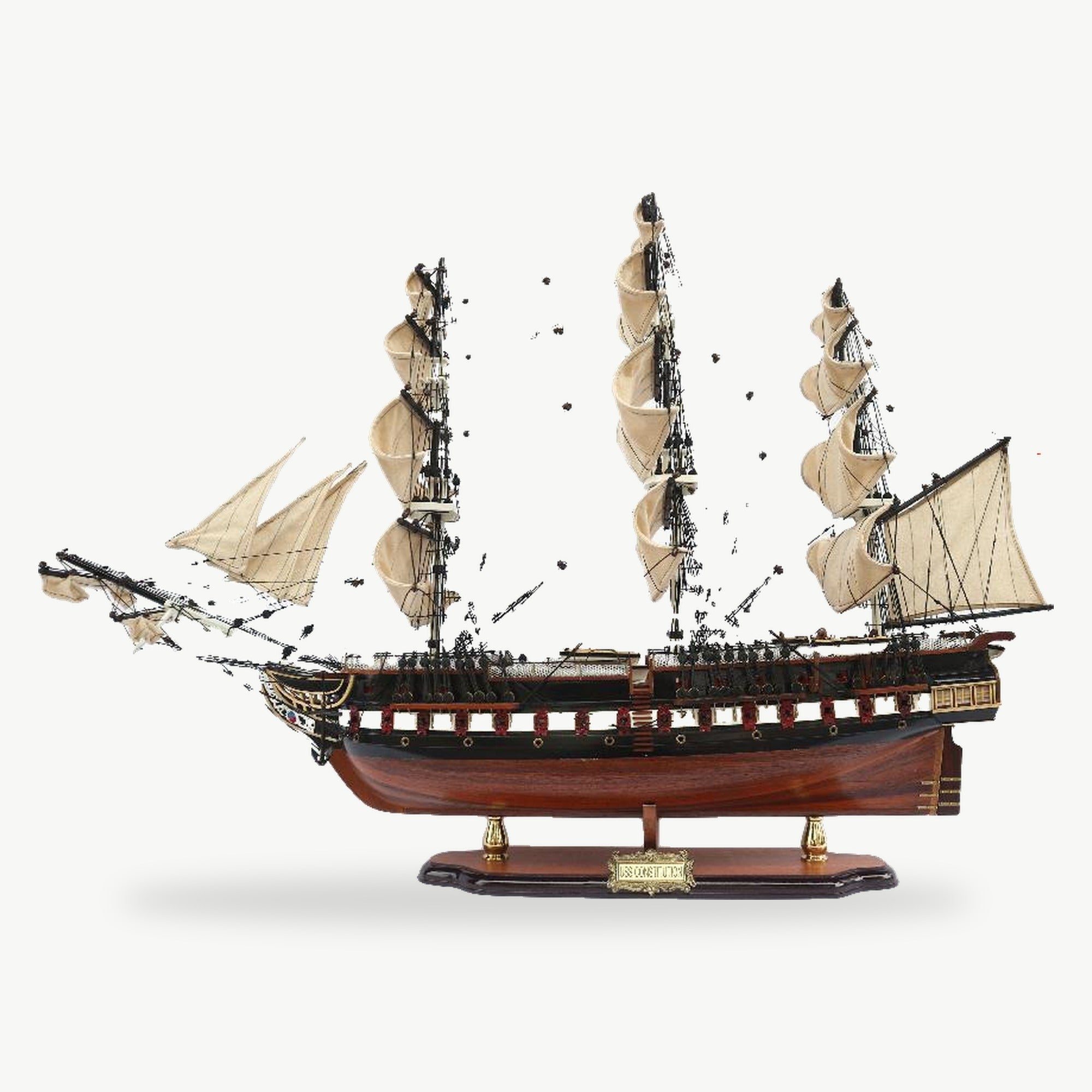 USS Constitution Tall Ship Wooden Model – 100 cm