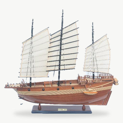 Chinese Junk Sailing Ship Wooden Model – 70 cm