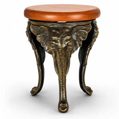 Cast Iron Stool | Handcrafted Cast Iron Decor | Unique Home Accent