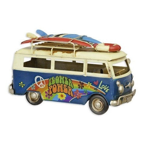 Tin Flower Power Surf Bus | Tin & Model Collectibles | Home Decor