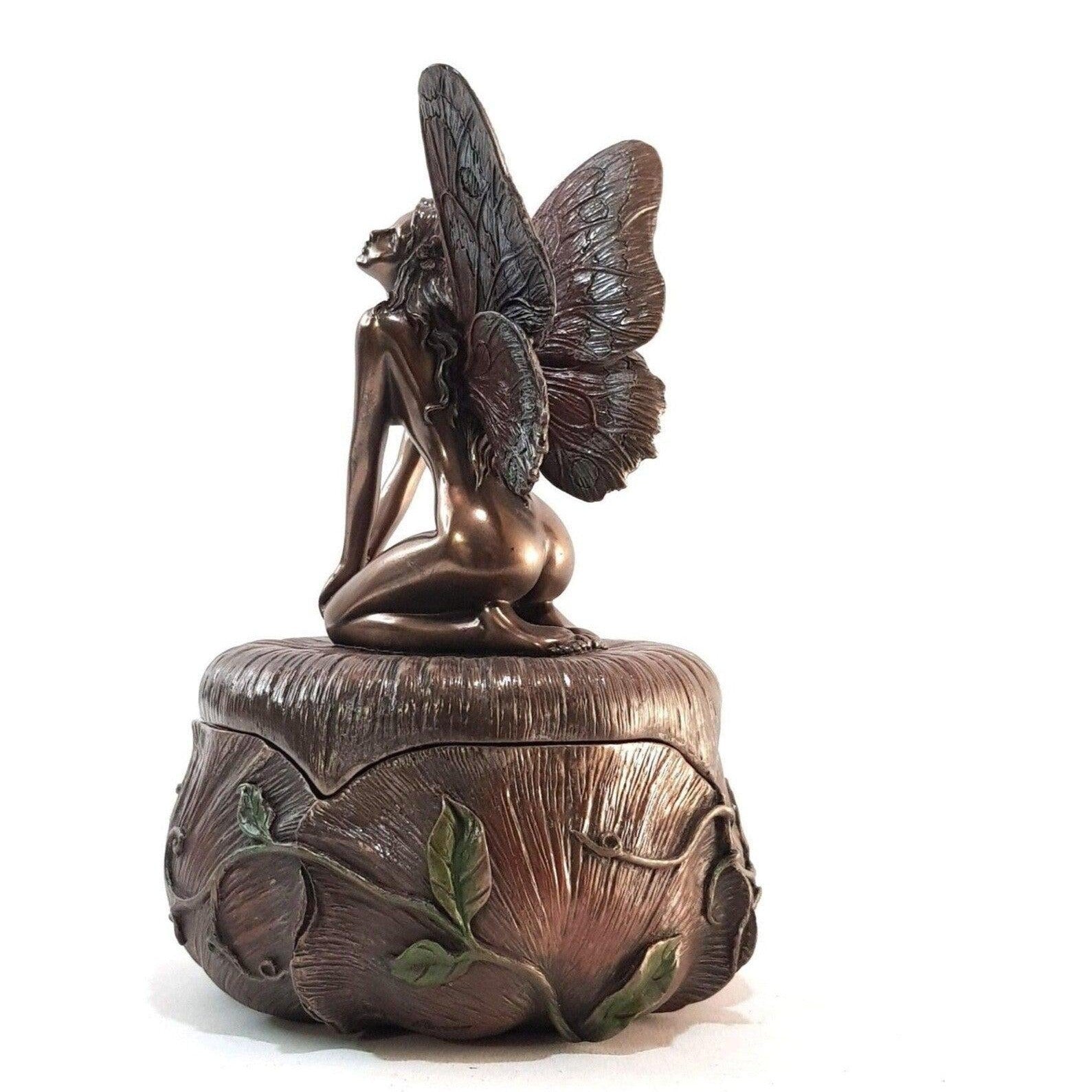 Trinket Jewelry Box with Fairy Figure | Desk & Curio Accessories