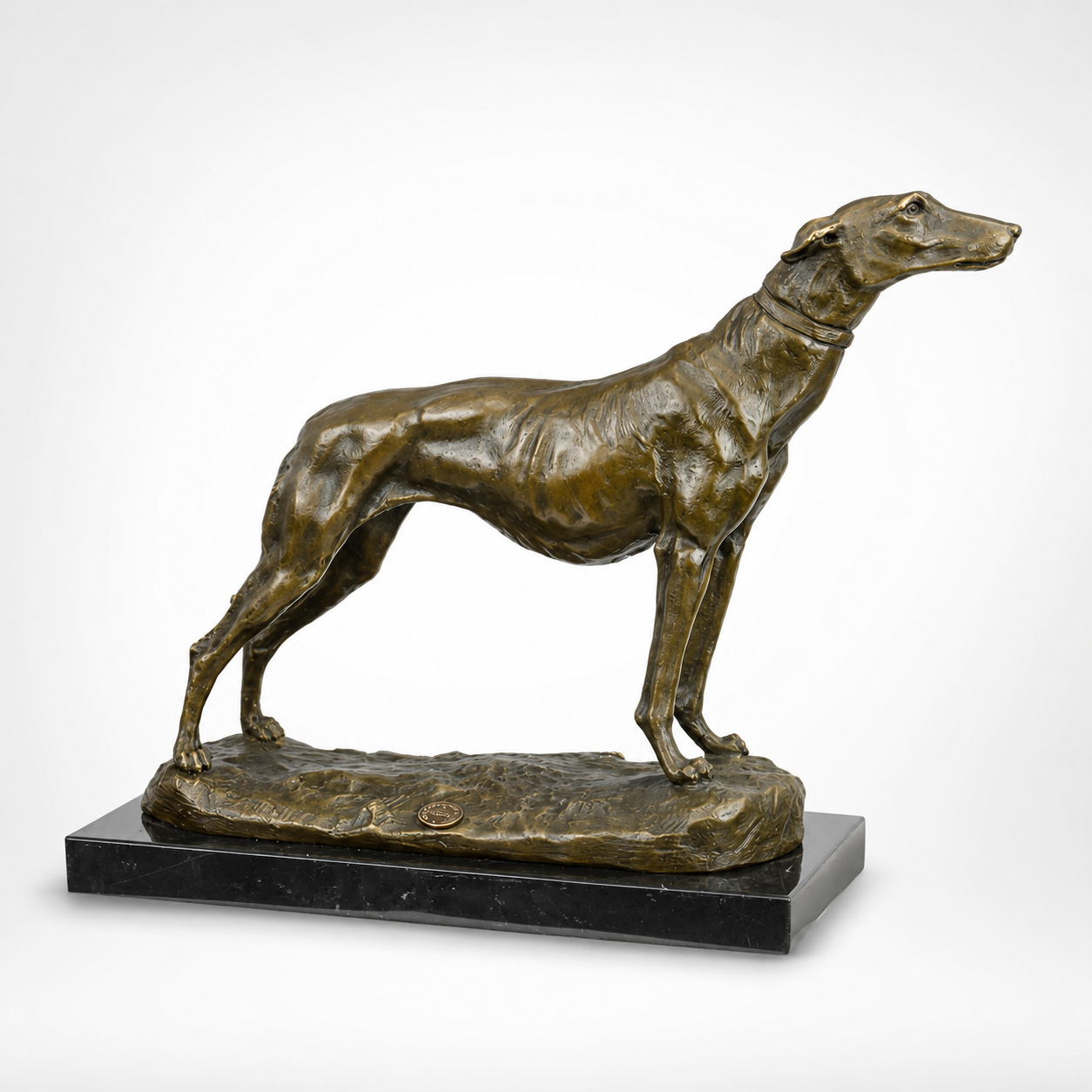 Standing Greyhound Statue | Handcrafted Bronze Decor