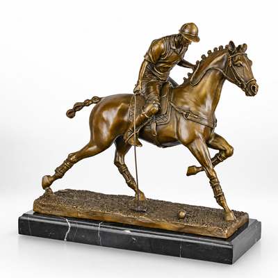 Polo Player | Handcrafted Bronze Decor | Unique Home Accent