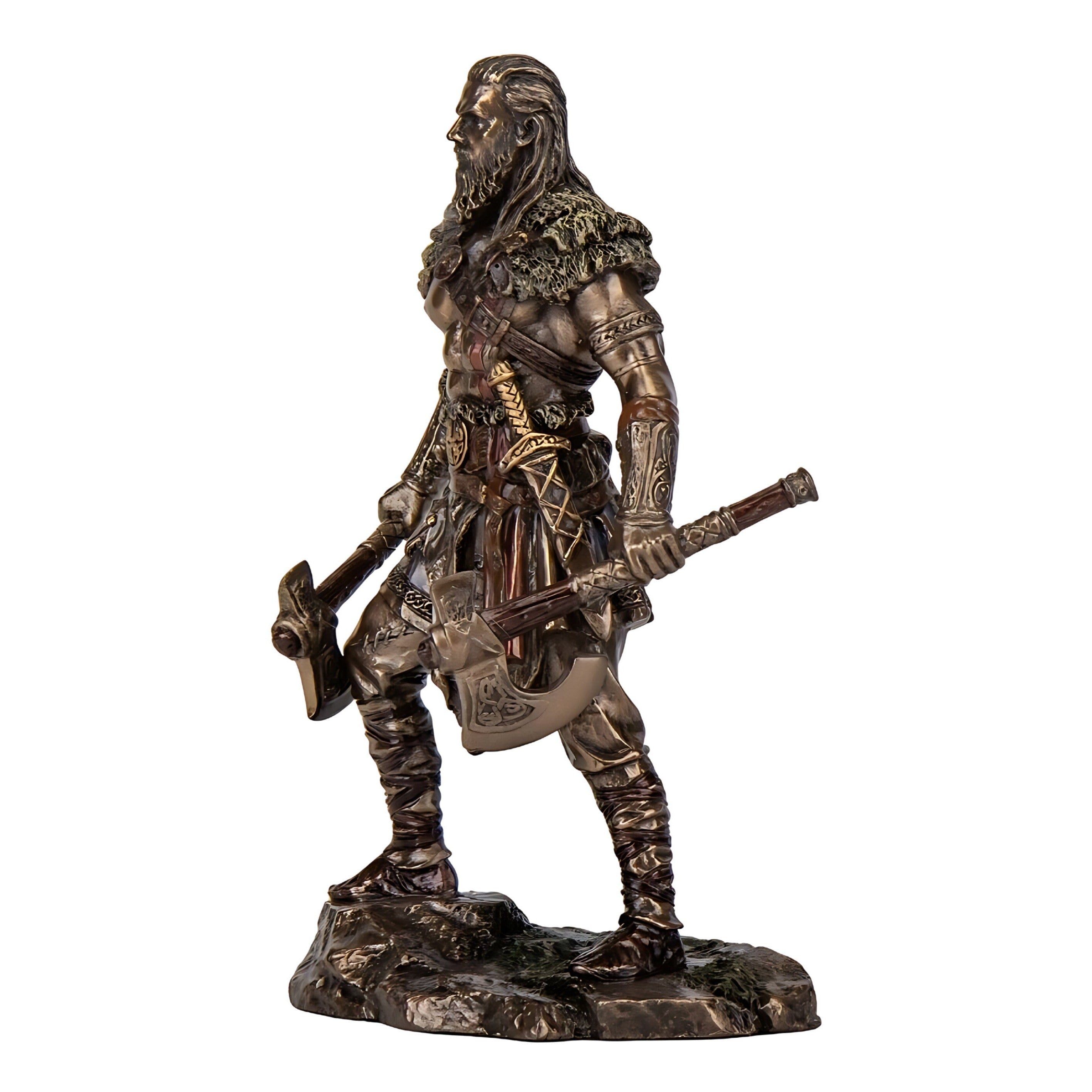 Viking Chief Gunnar with Two Battle Axe | Curios & Collectibles