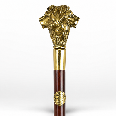 Bronze-handled Walking Stick | Handcrafted Bronze Decor