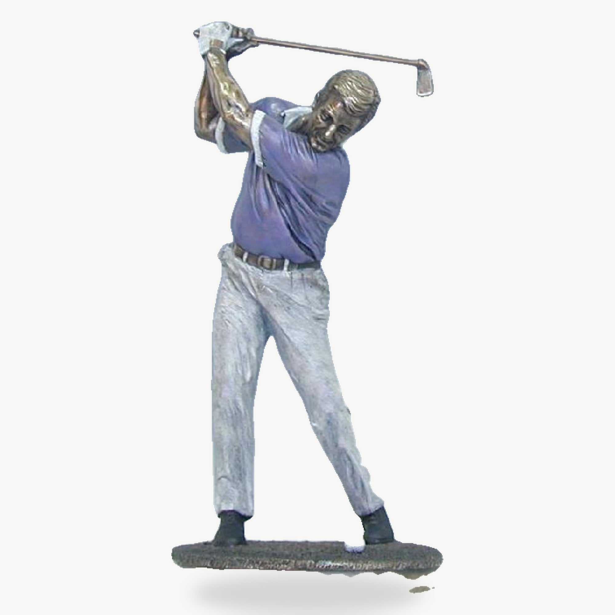 Golfer Statue – Cold Cast Bronze & Hand-Painted