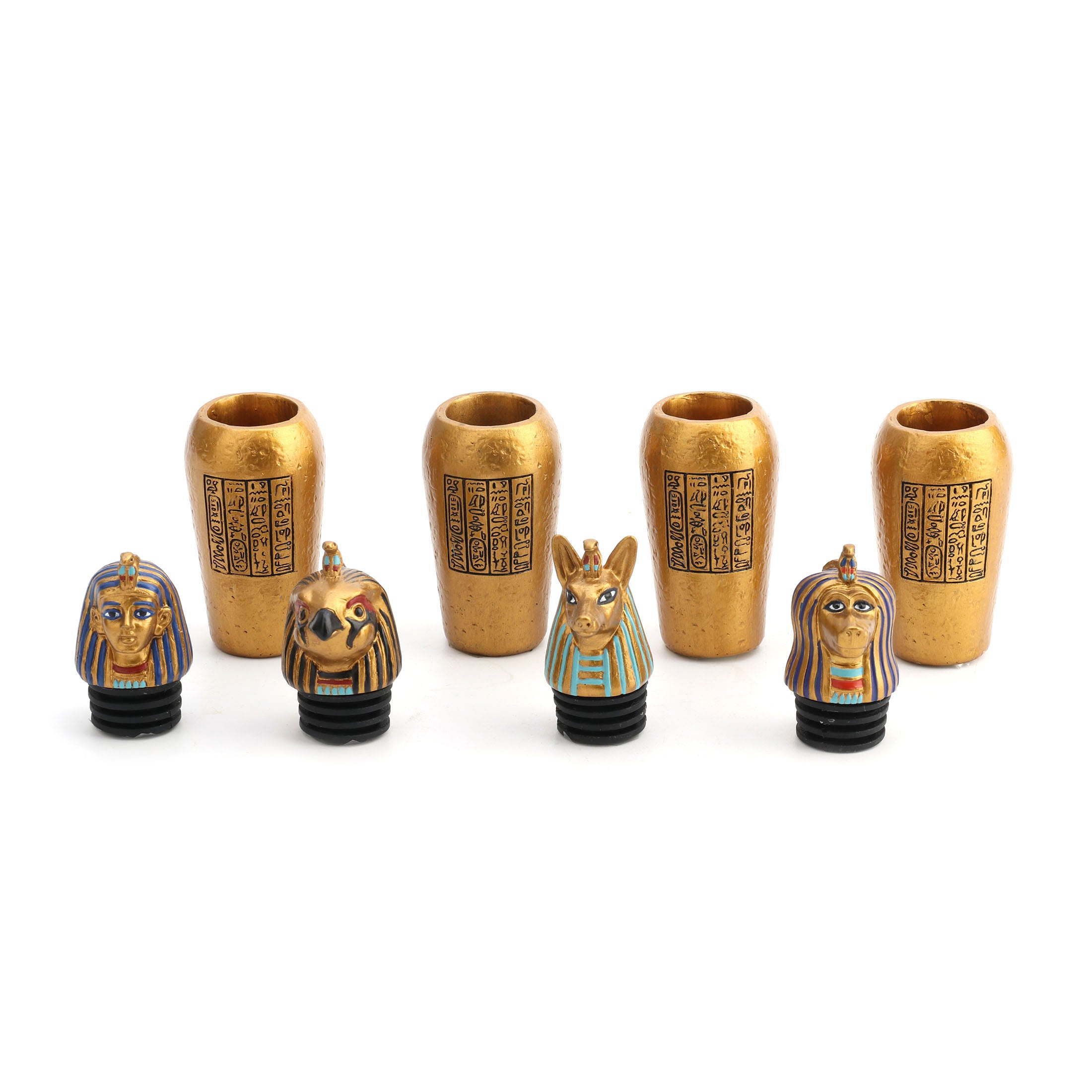 Four Egyptian Canopic Jars (Imsety Qebehsenuf Duamatef Hapy )