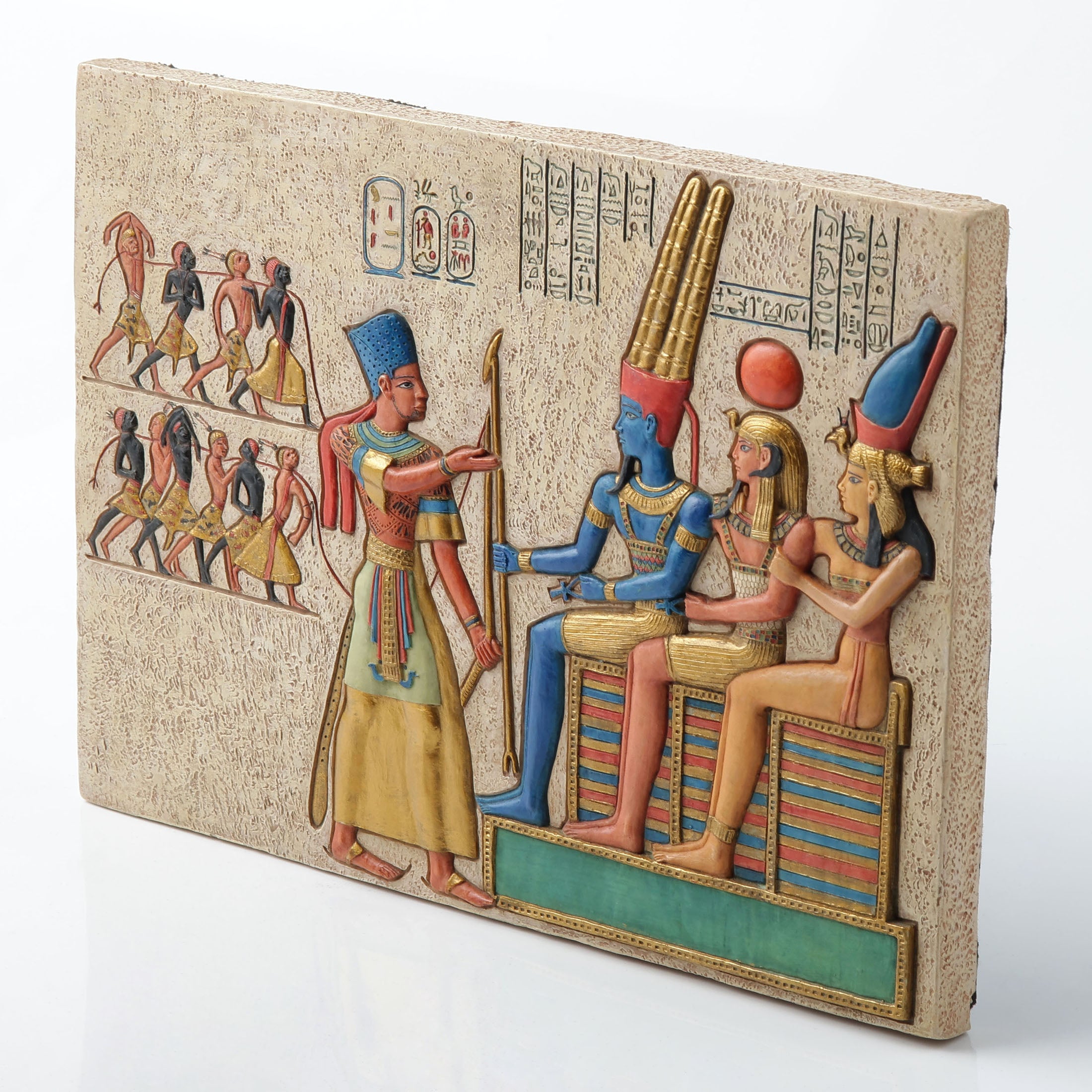 Egyptian Pharaoh's Offering To Gods Wall Plaque
