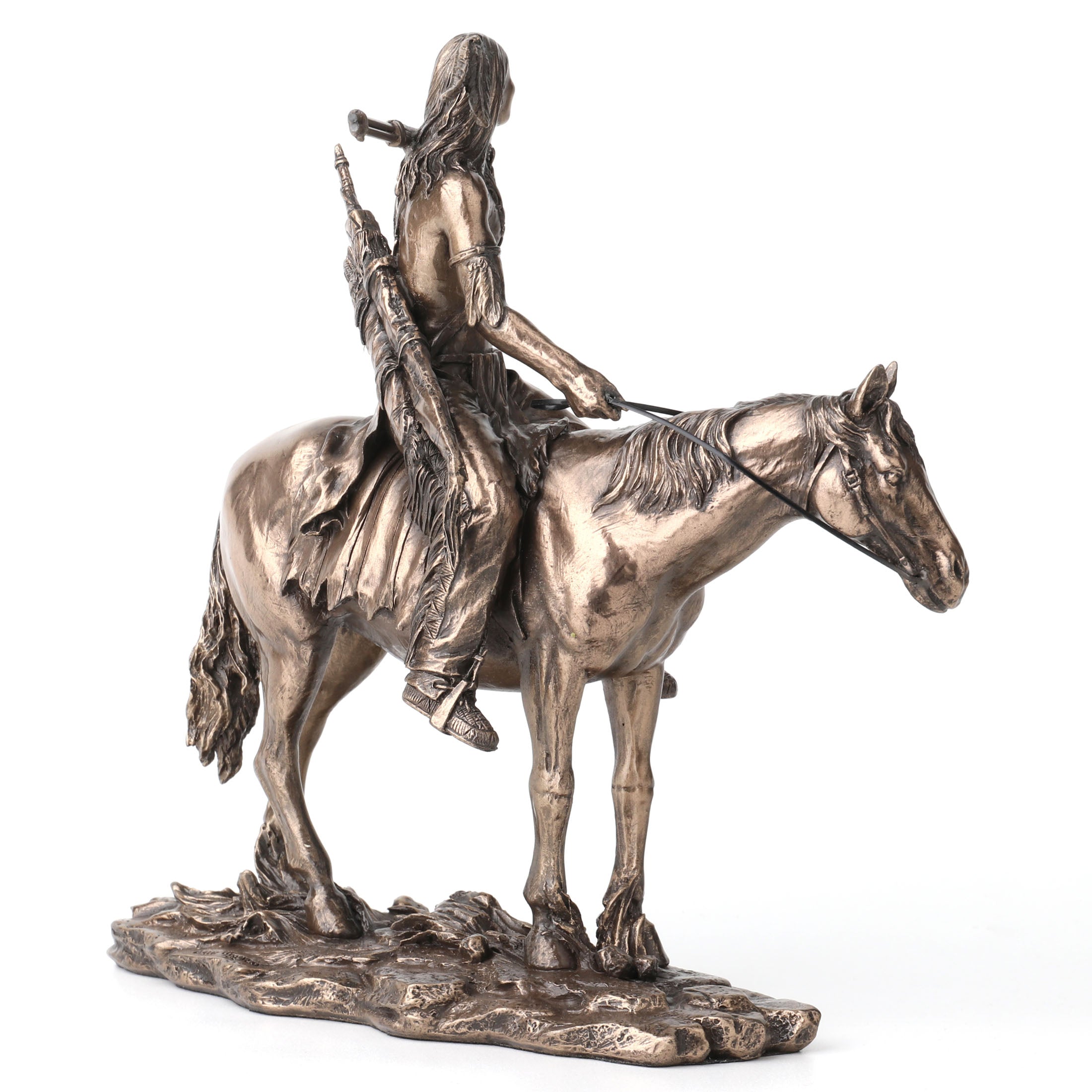 Indian Riding Horse Resting Rifle On Shoulder