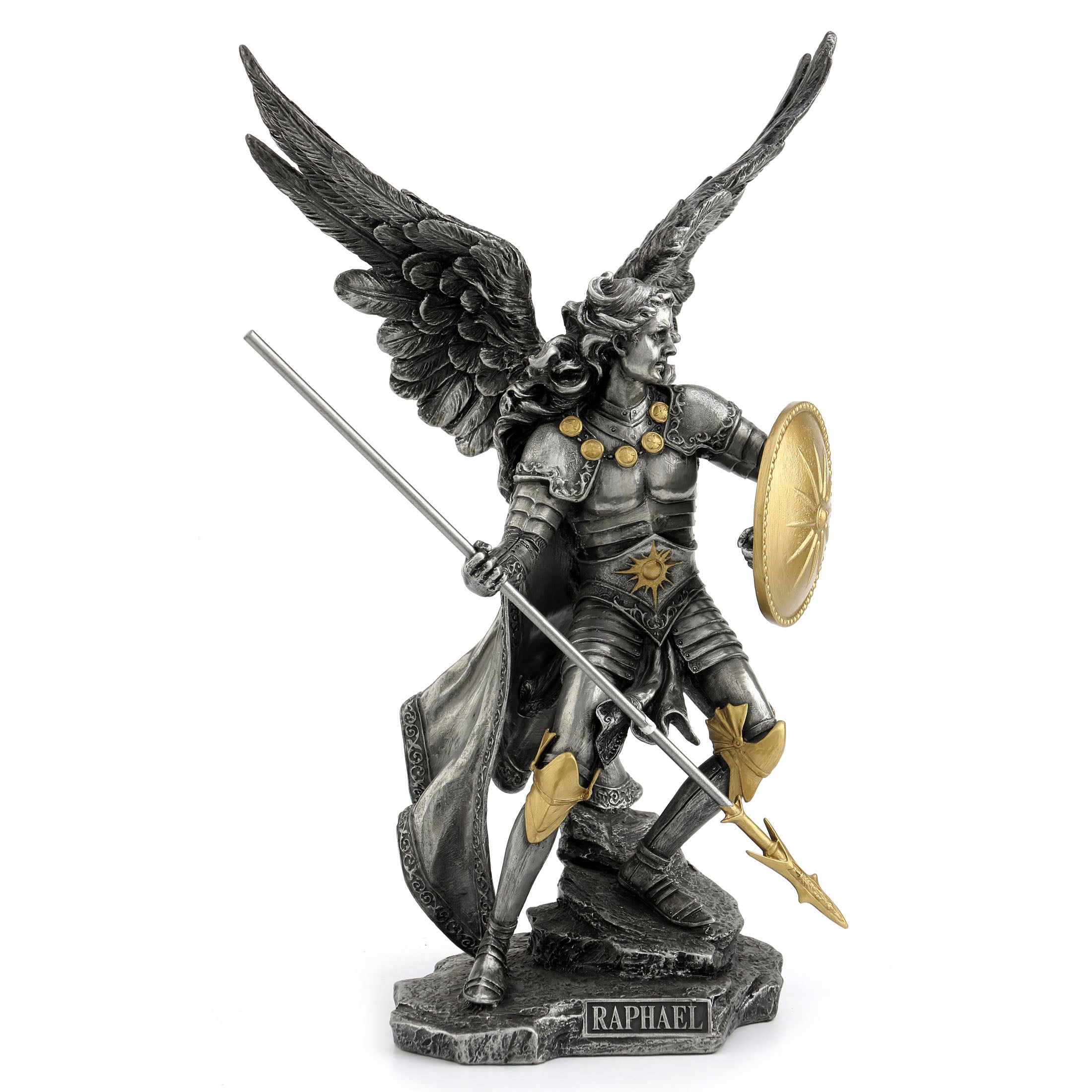 Archangel Raphael (Pewter and Gold)