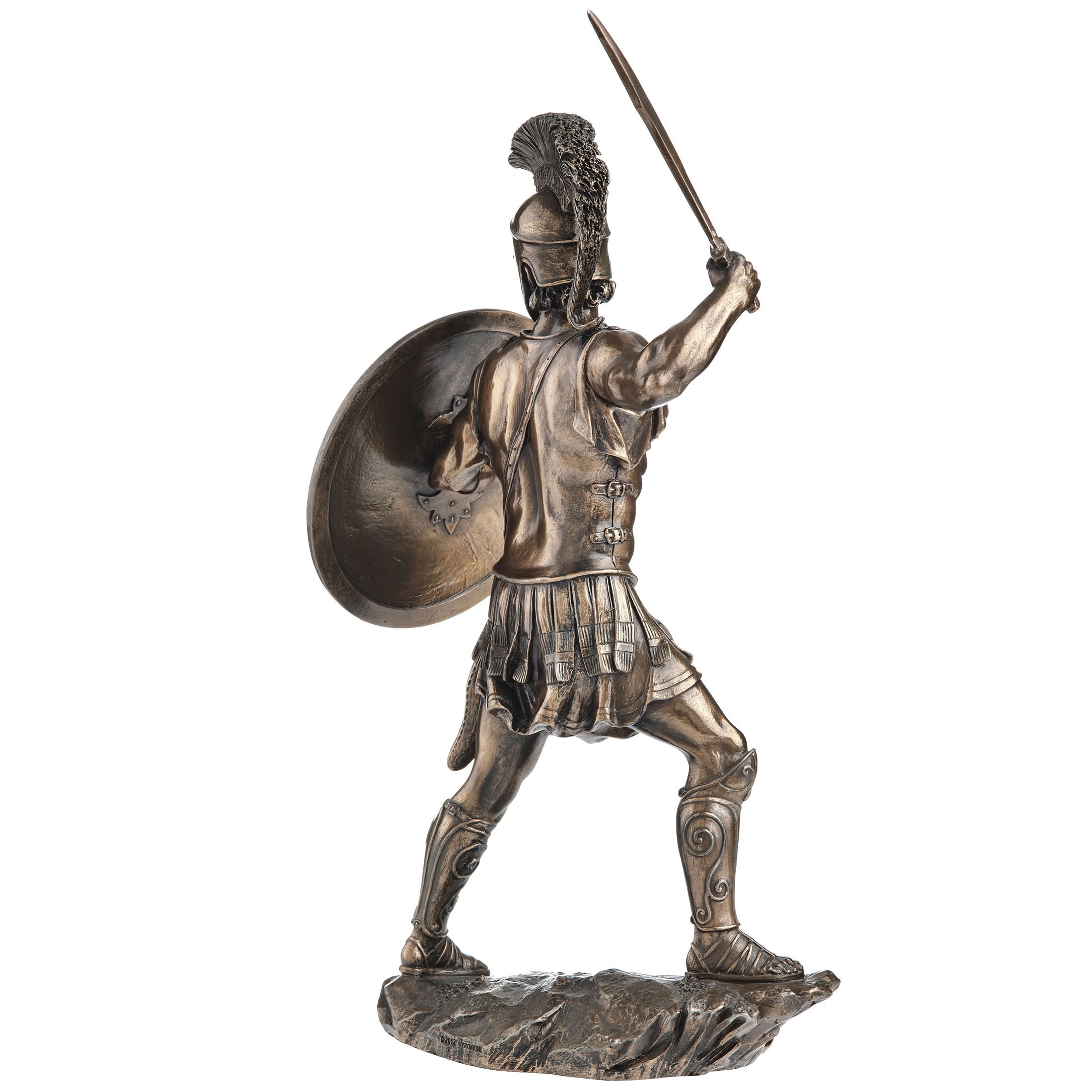 Spartan Warrior With Sword And Hoplite Shield
