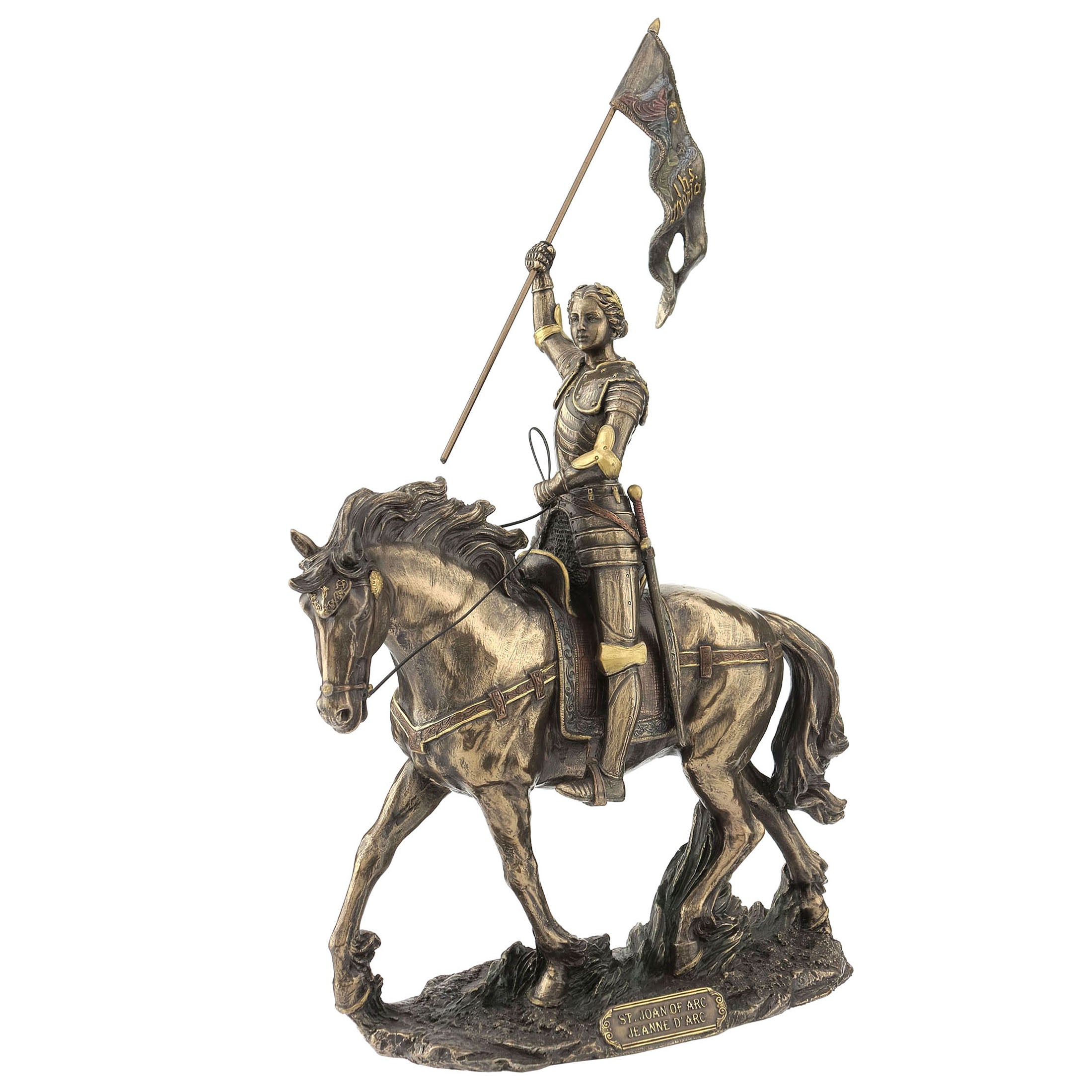 Joan Of Arc On Horse Back With Flag (Mbz+Color)